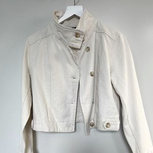 NWT Current Air. Mid weight denim tan jacket. Cropped fit.